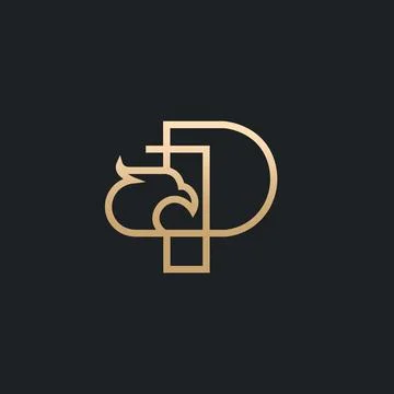Letter P Eagle Logo , Initial Premium Design Stock Illustration