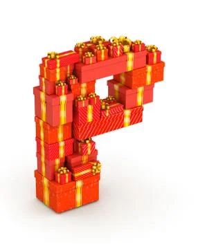 Letter P from gifts Illustrazione stock