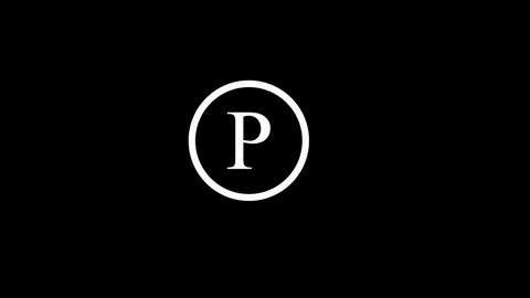 Letter P icon animated video Stock Footage 294943418