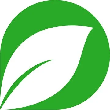 Letter P with Leaf Logo Icon Template Illustration Design. Nature Background Illustrazione stock
