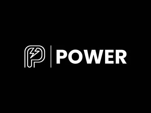 Letter P with lightning logo icon template elements Illustrazione stock