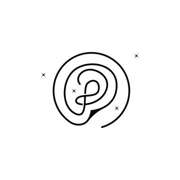 Letter p logo concept simple modern design initial alphabet logo as a symbo.. Stock Illustration