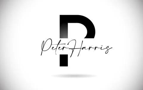 Letter P Logo with creative gradient swooshes. Creative elegant letter A with Stock Illustration