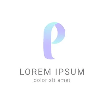 Letter p logo design template Stock Illustration