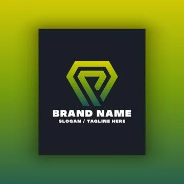 Letter P logo design template Illustrazione stock