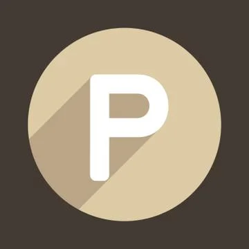 Letter P Logo Flat Icon Style. Vector 库存插图
