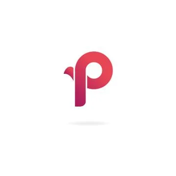Letter P logo icon design template elements. Vector color sign. Illustrazione stock