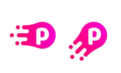 Letter P logo template of abstract liquid bubble shape for modern company. Ve Stock-Illustration