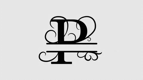 Letter P. Monogram, logo. Animated logo, floral design. Alpha channel Stock Footage 171476005