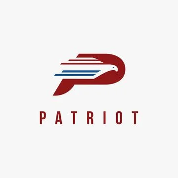 Letter P for patriot logo icon vector template on white background Stock Illustration