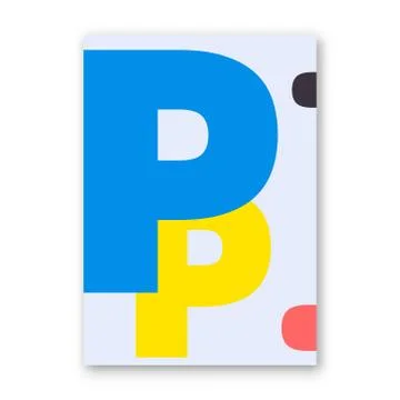 Letter P poster Stock Illustration