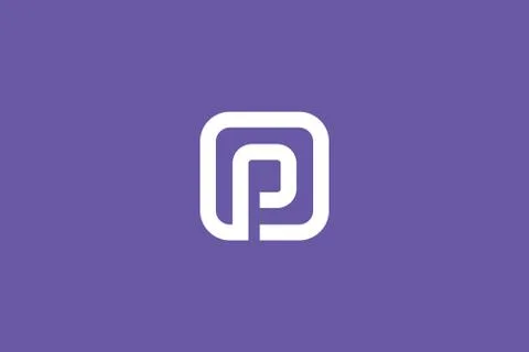 Letter P in the rounded circle square . Letter P logo design . vector illustr Stock Illustration