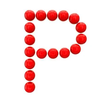 Letter "P" from spheres Stock Illustration