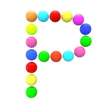 Letter "P" from spheres Stock Illustration