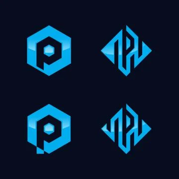 Letter P vector concept Stock Illustration