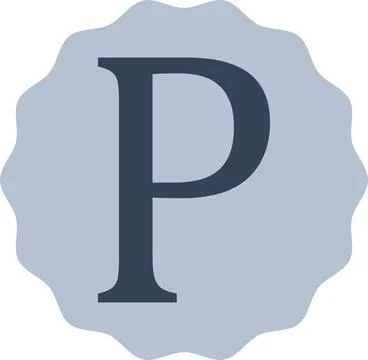 Letter P Vector Design Isolated on White Background Stock Illustration