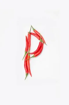 The letter P on a white background Foto stock