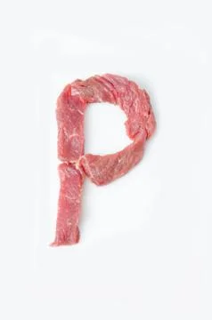 The letter P on a white background Stock Photos