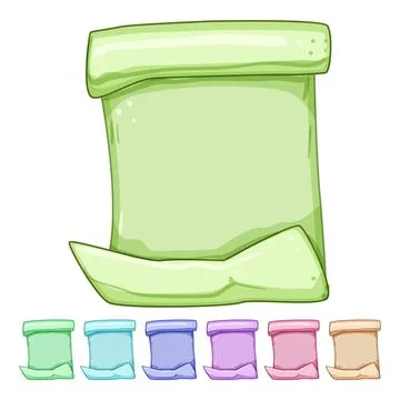 Letter papyrus parchment cartoon vector graphic Иллюстрация