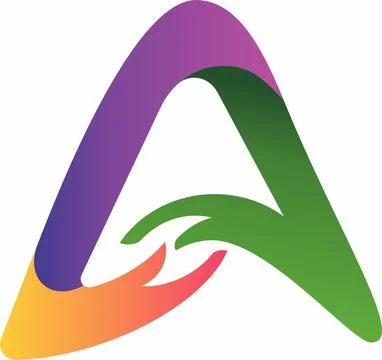 A letter partnership logo Stock Illustration