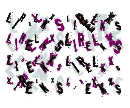 LETTER PATTERN RED Stock Illustration