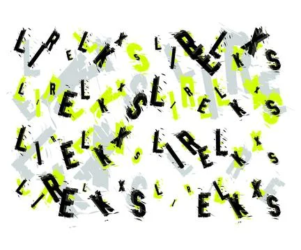 LETTER PATTERN YELLOW Stock Illustration