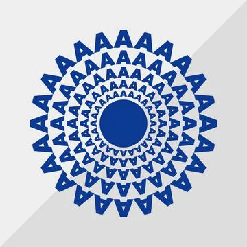 A letter patterns conceptual mandala vector illustration Stock Illustration
