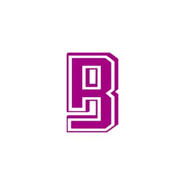Letter pb linked outline simple geometric logo vector Stock Illustration