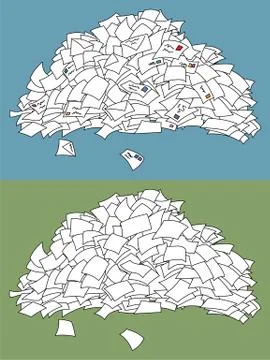 Letter Pile Stockillustratie