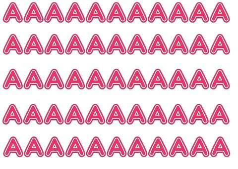 Letter pink Stock Illustration
