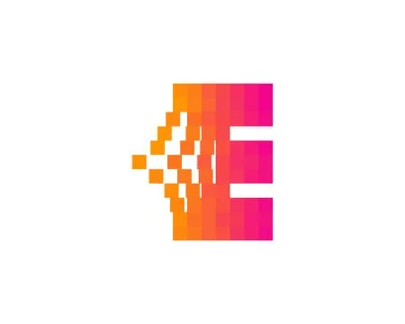 Letter Pixel Bit Icon Logo Design Element (5) Free Stock Illustration