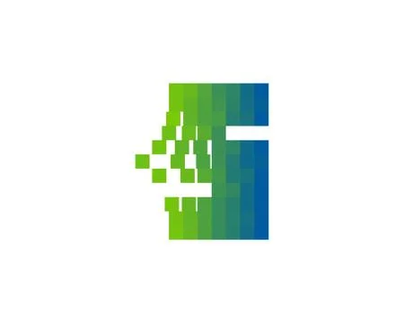 Letter Pixel Bit Icon Logo Design Element (19) Free Stock Illustration