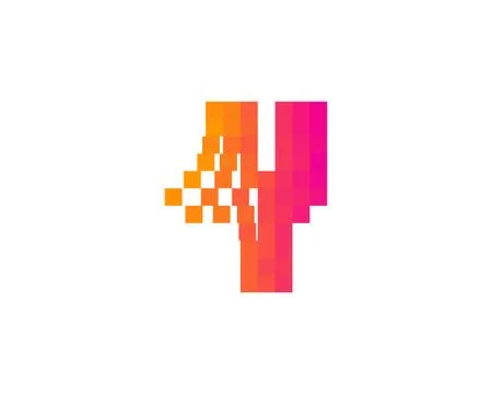 Letter Pixel Bit Icon Logo Design Element (25) Free Stock Illustration