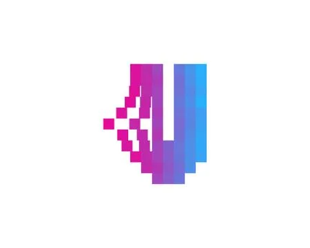 Letter Pixel Bit Icon Logo Design Element (22) Free Stock Illustration
