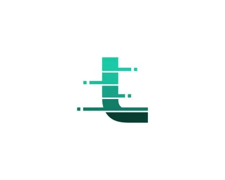 Letter Pixel Icon Logo Design Element (116) Free Stock Illustration