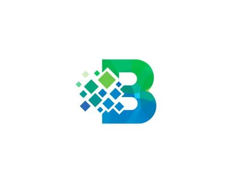 Letter Pixel Icon Logo Design Element (28) Free Stock Illustration