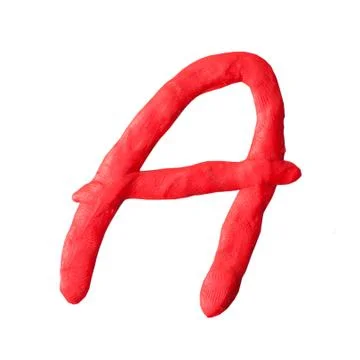 Letter from plasticine Stock Photos