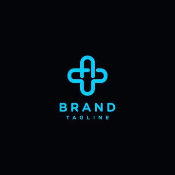 Letter A Plus Logo Design Stock Illustration