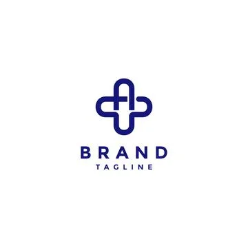 Letter A Plus Logo Design Stock Illustration