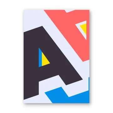 Letter A poster Stock Illustration