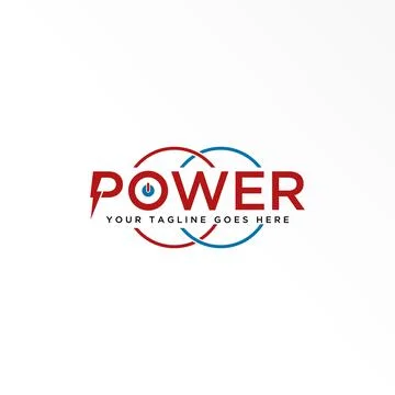 Letter POWER free logo vector stock. Outline Circle abstract design concept. Stock Illustration