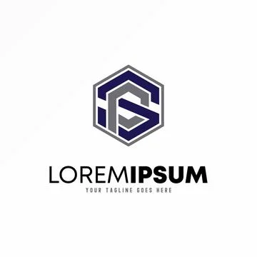 Letter PS or SP logo abstarct concept. Hexagon design vector. Stock Illustration