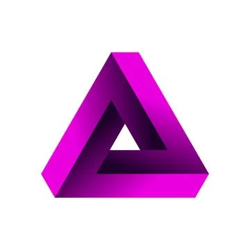 Letter A Purple Trinity Icon Vector Logo Template Stock Illustration