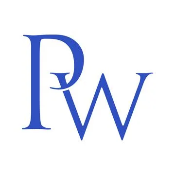 Letter Pw Monogram Logo Design Stock Illustration