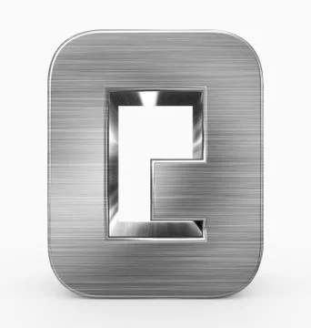 Letter Q 3d cubic rounded metal isolated on white Illustrazione stock