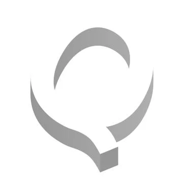 The letter Q in 3d Stock Illustration