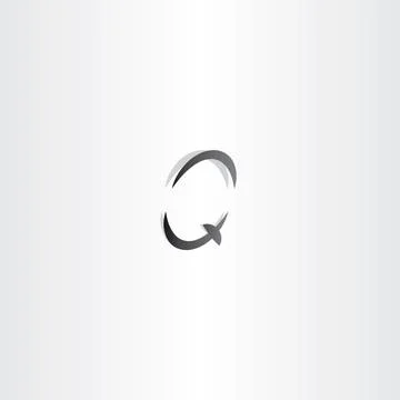 Letter q black gradient logo vector icon symbol Stock Illustration