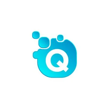 Letter q Bubble logo template or icon vector illustration Stock Illustration