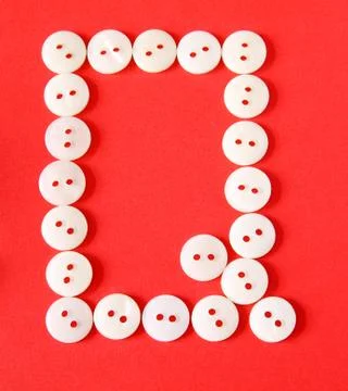 Letter "q" from buttons on a red background 库存插图