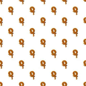 Letter Q from caramel pattern Stock Illustration